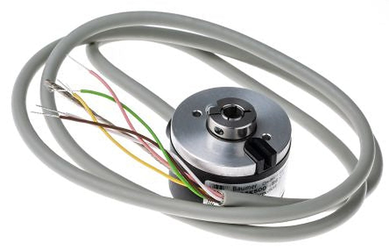 Baumer BHK Series Optical Incremental Encoder 30V dc, 500 ppr ppr, HTL/Push Pull Signal, Hollow Type, 6 mm Shaft