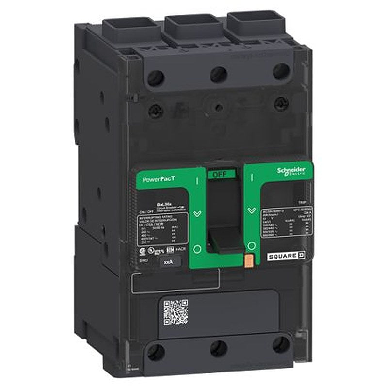 Schneider Electric, PowerPact, PowerPact Molded Case Circuit Breaker 3-Pole 110A, Breaking Capacity 65 kA, Clip-on
