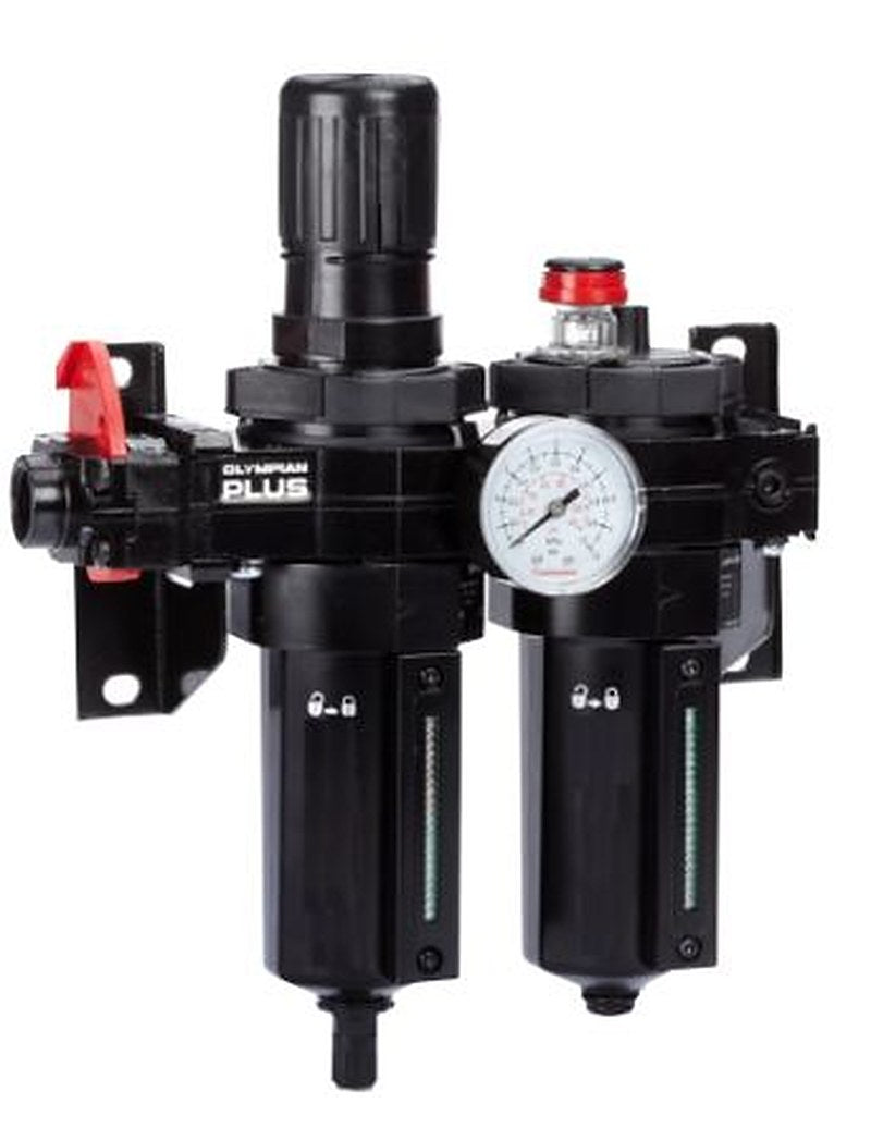 Norgren 1/4 in FRL, Automatic Drain, 40 μm Filtration Size Integrated Pressure Gauge