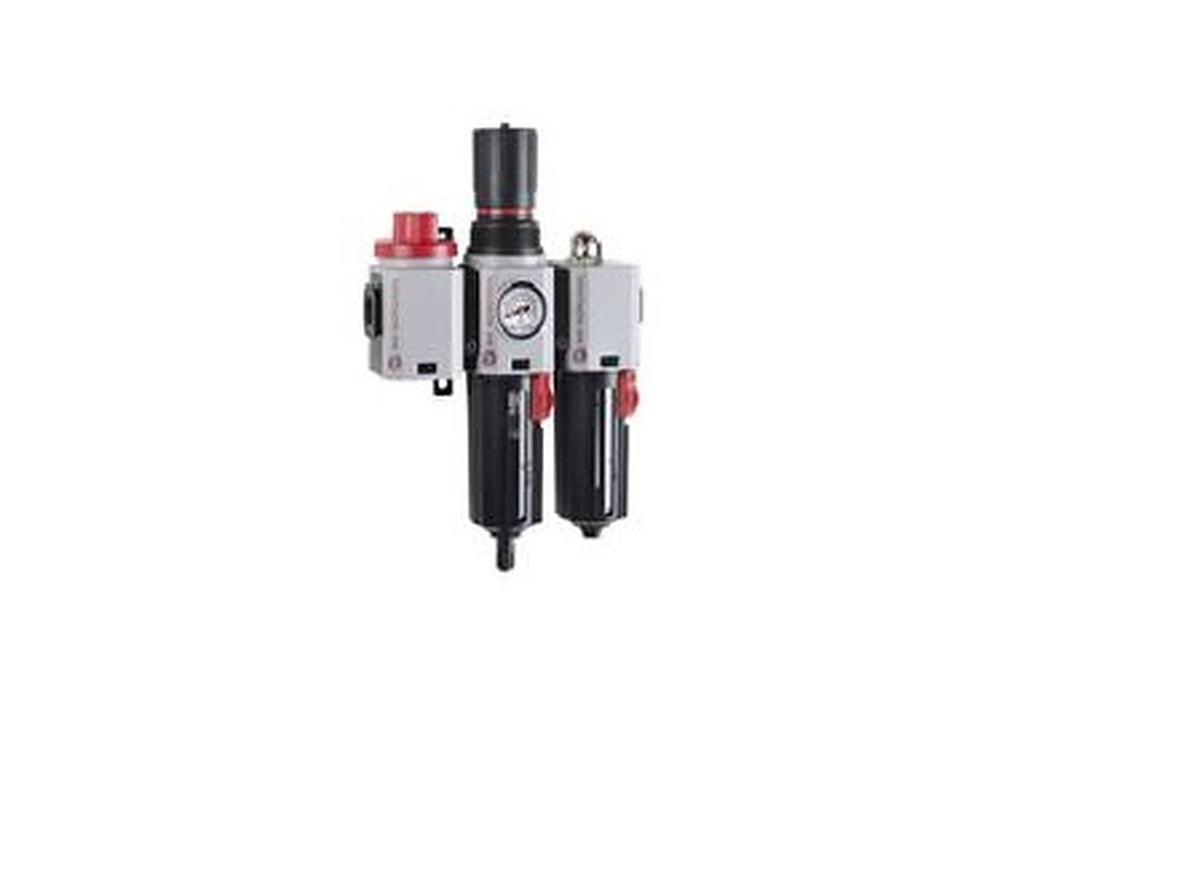 Norgren 3/8 in G Filter Regulator Lubricator, Automatic Drain, 40 μm Filtration Size Integrated Pressure Gauge