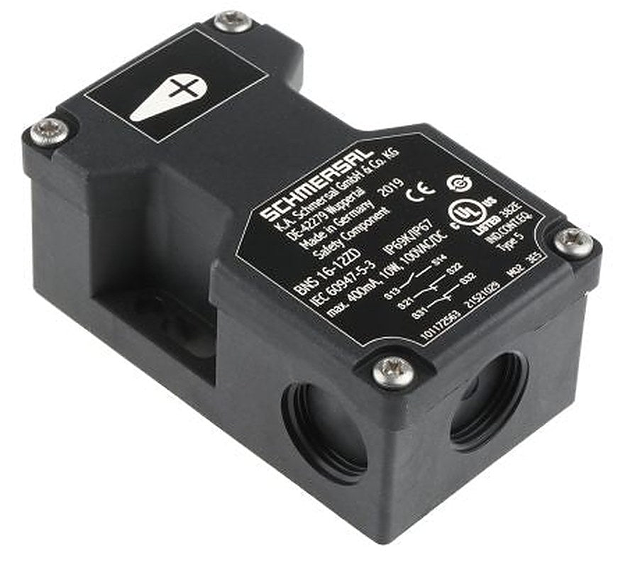 Schmersal BNS16 Series Magnetic Non-Contact Safety Switch, Plastic Housing, 100V dc, NO, NC, M20