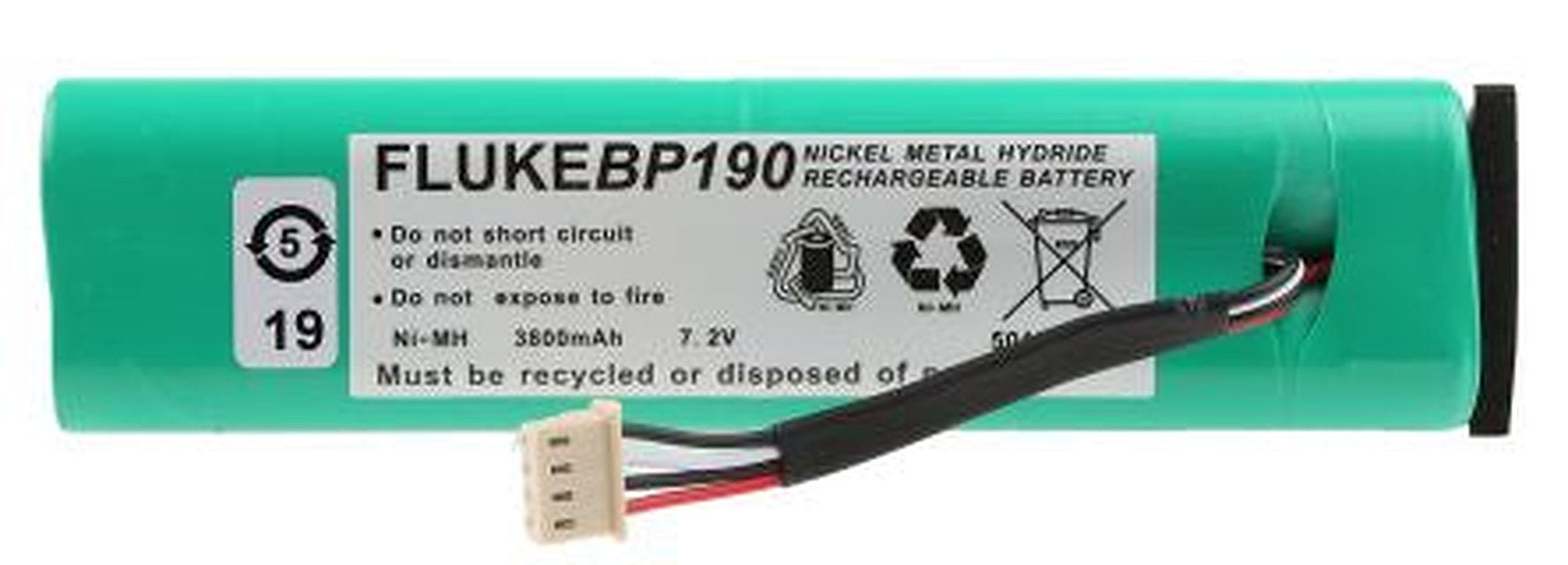 Fluke Oscilloscope Battery Pack BP190, For Use With 430 Series, 190C Series, 190 Series, NiMH