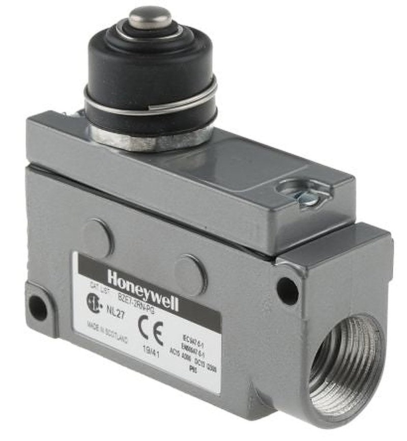 Honeywell BZE7 Series Pin Plunger Limit Switch, SPDT, IP50, IP65, Electrostatic Epoxy Coated Aluminium Housing, 480V