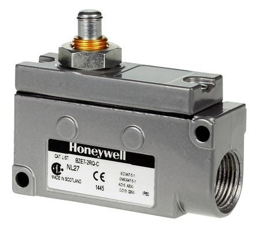 Honeywell E7 Series Plunger Limit Switch, SPDT, IP50, Die Cast Zinc Housing, 480V ac, 15A