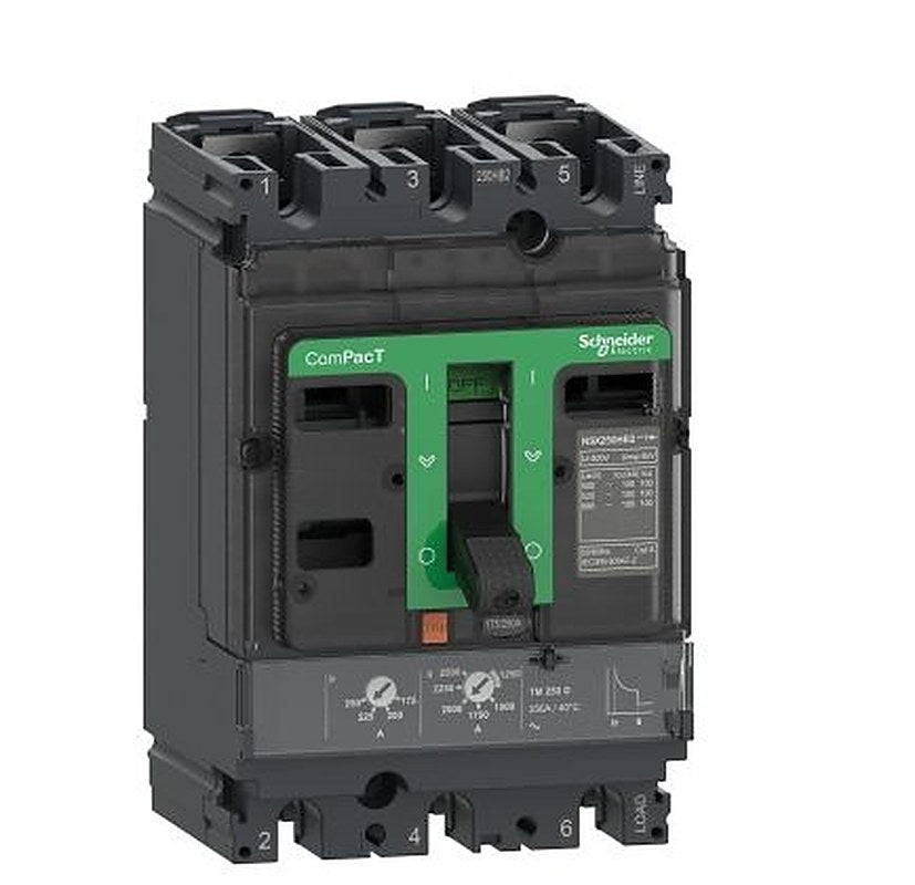 Schneider Electric, ComPact, ComPacT NSX Molded Case Circuit Breaker 3-Pole 80A, Breaking Capacity 50 kA