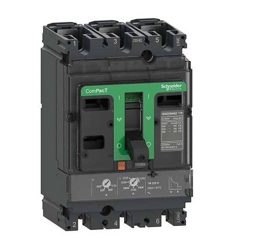 Schneider Electric, ComPact, ComPacT NSX Molded Case Circuit Breaker 3-Pole 80A, Breaking Capacity 200 kA