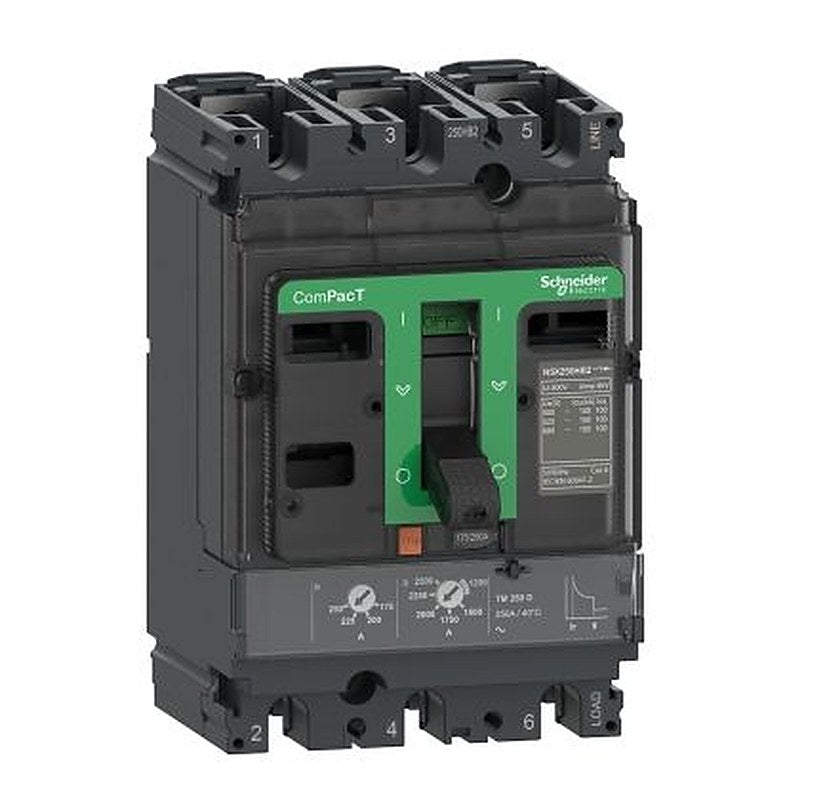 Schneider Electric, ComPact, ComPacT NSX Molded Case Circuit Breaker 3-Pole 50A, Breaking Capacity 75 kA
