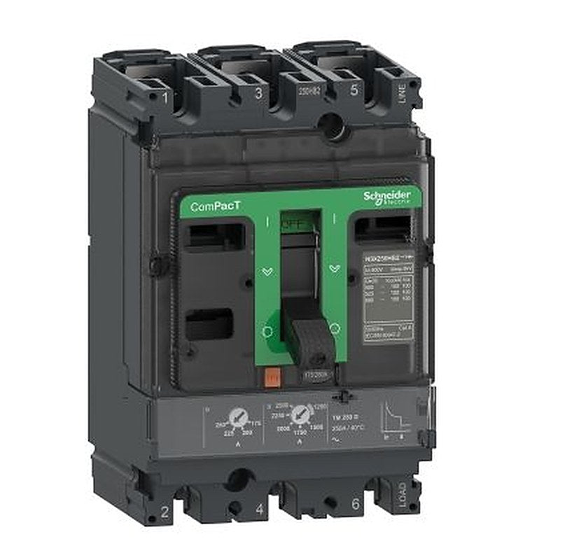 Schneider Electric, ComPact, ComPacT NSX Molded Case Circuit Breaker 3-Pole 100A, Breaking Capacity 100 kA