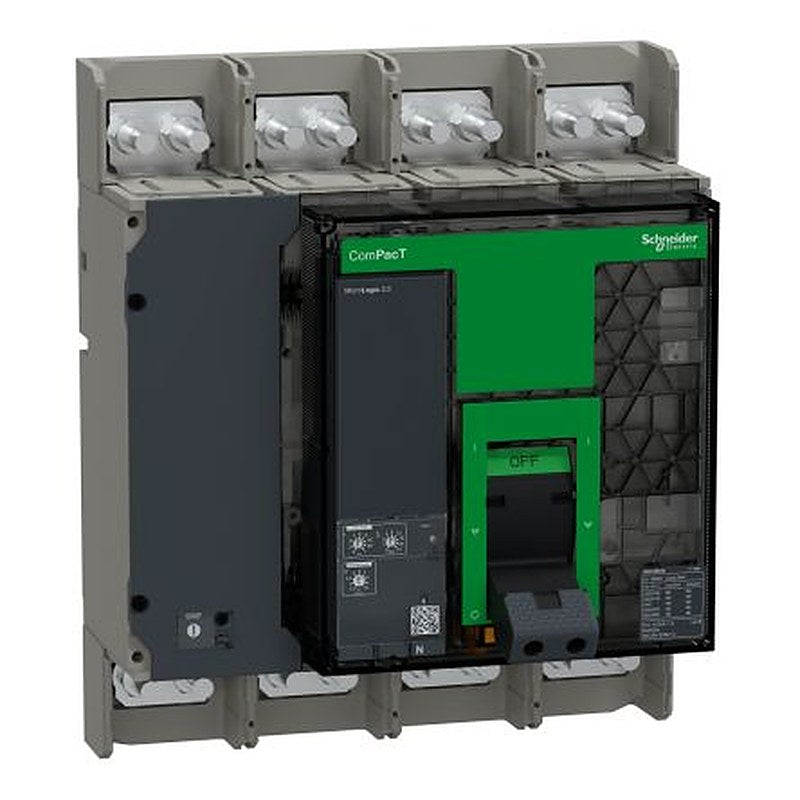 Schneider Electric, ComPact, C12 MCCB 4-Pole 1250A, Breaking Capacity 50 kA, Fixed