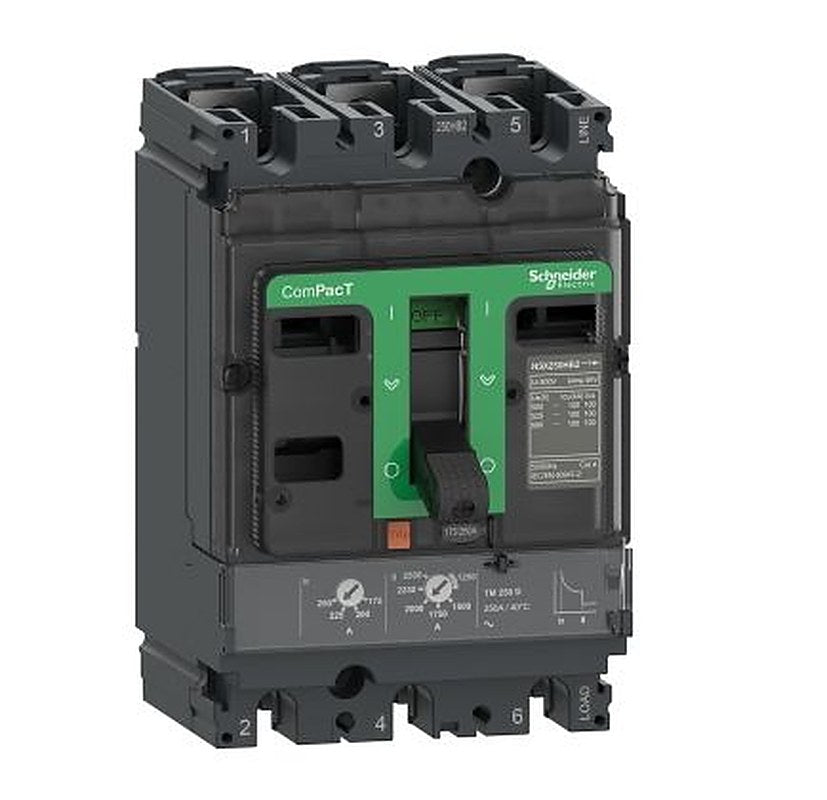 Schneider Electric, ComPact New Generation, ComPacT NSX Molded Case Circuit Breaker 3-Pole 80A, Breaking Capacity 36 kA