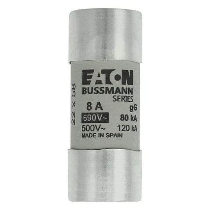 Eaton 8A gG/gL Ceramic Cartridge Fuse, 22 x 58 mm