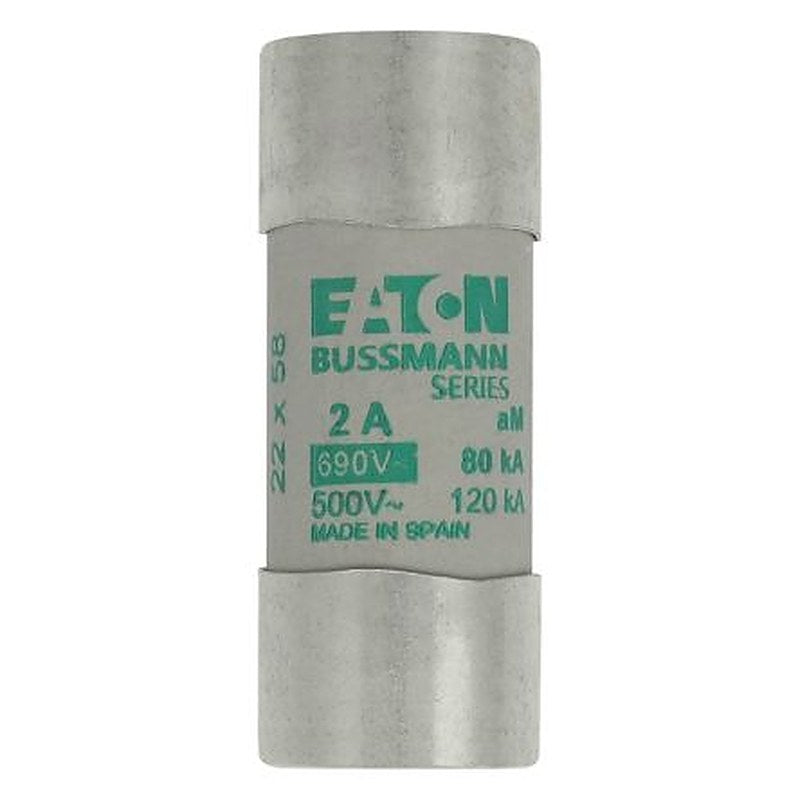 Eaton 2A AM Ceramic Cartridge Fuse, 22 x 58 mm