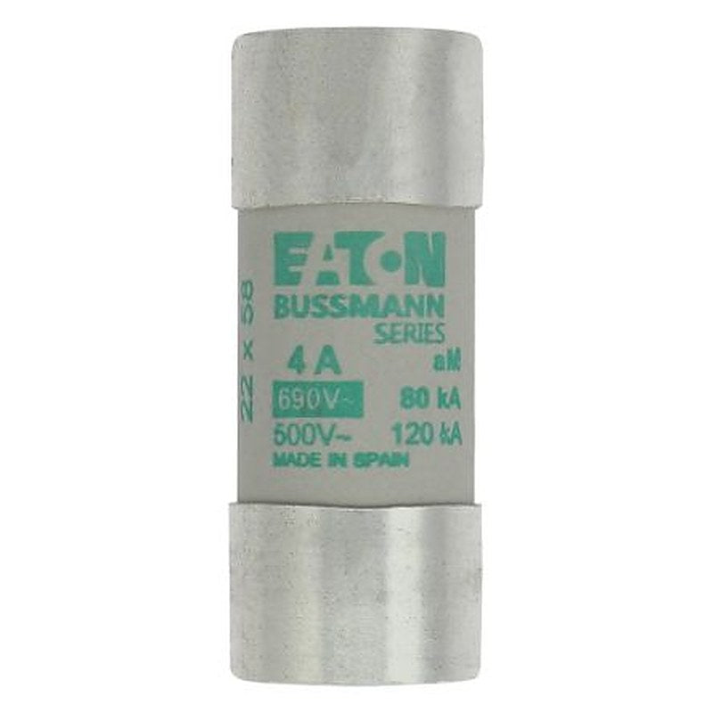 Eaton 4A AM Ceramic Cartridge Fuse, 22 x 58 mm