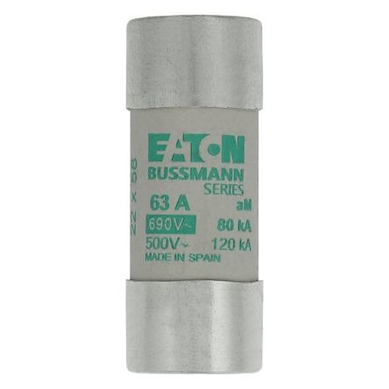 Eaton 63A Ceramic Cartridge Fuse, 22 x 58 mm