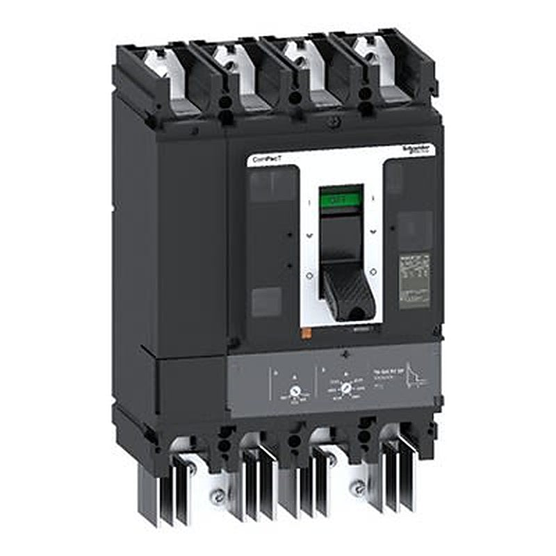 Schneider Electric, ComPact, ComPacT NSX Molded Case Circuit Breaker 4-Pole 500A, Breaking Capacity 50 kA, Fixed