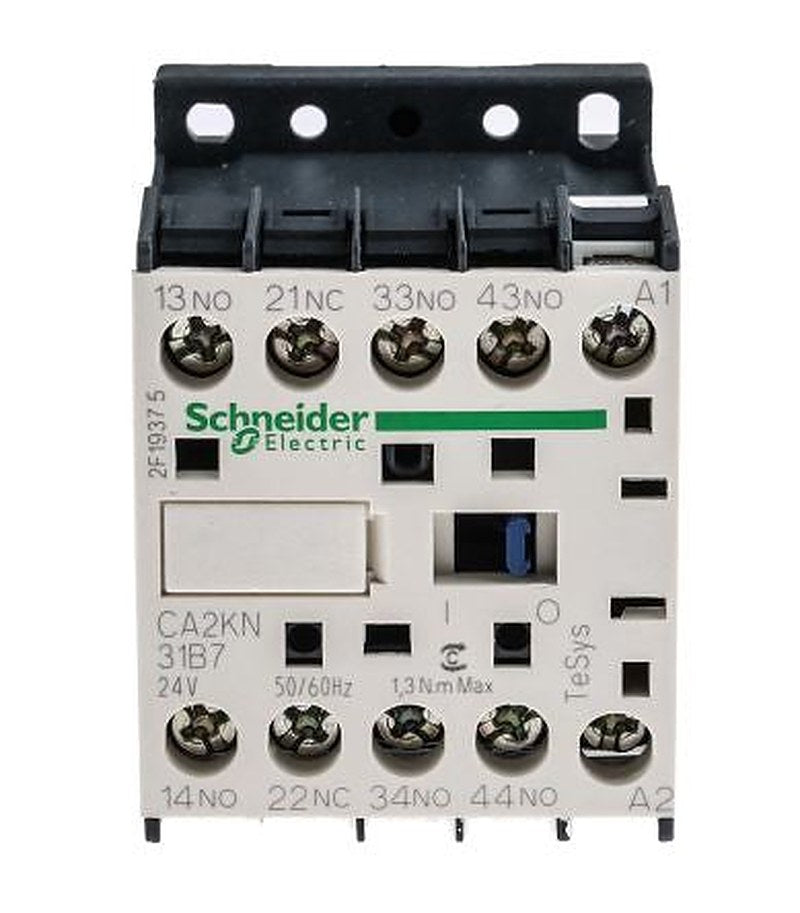 Schneider Electric TeSys K Contactor, 24V ac Coil, 4-Pole, 10 A 24V, 3 NO/1 NC, 690V ac