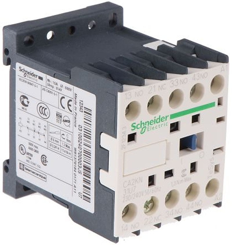 Schneider Electric TeSys K Contactor, 230V ac, 240 V ac Coil, 4-Pole, 10 A 240V, 3 NO/1 NC, 690V ac