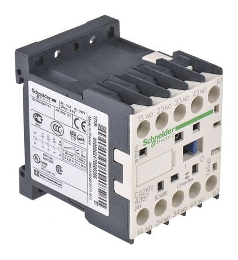 Schneider Electric TeSys K Contactor, 10 A 24V, 4 NO, 690V ac