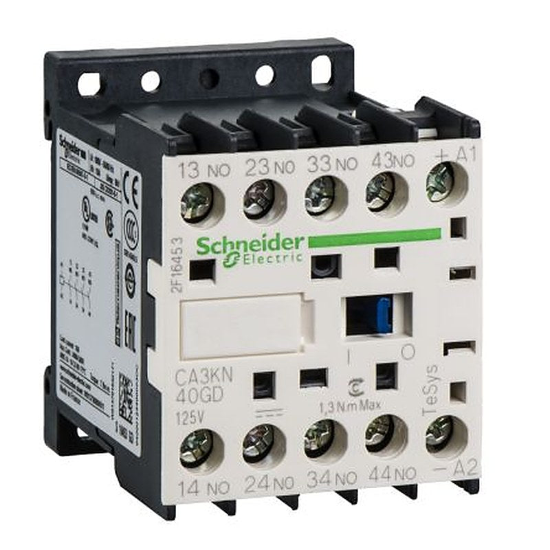 Schneider Electric, TeSyS CA Control Relay 2 NO/2 NC, 10A Contact Rating, 3 W, 125V dc