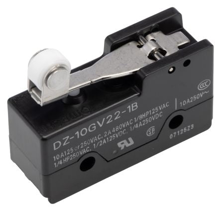 Omron DZ Series Lever Limit Switch, DPDT, IP00, 250V ac, 10A