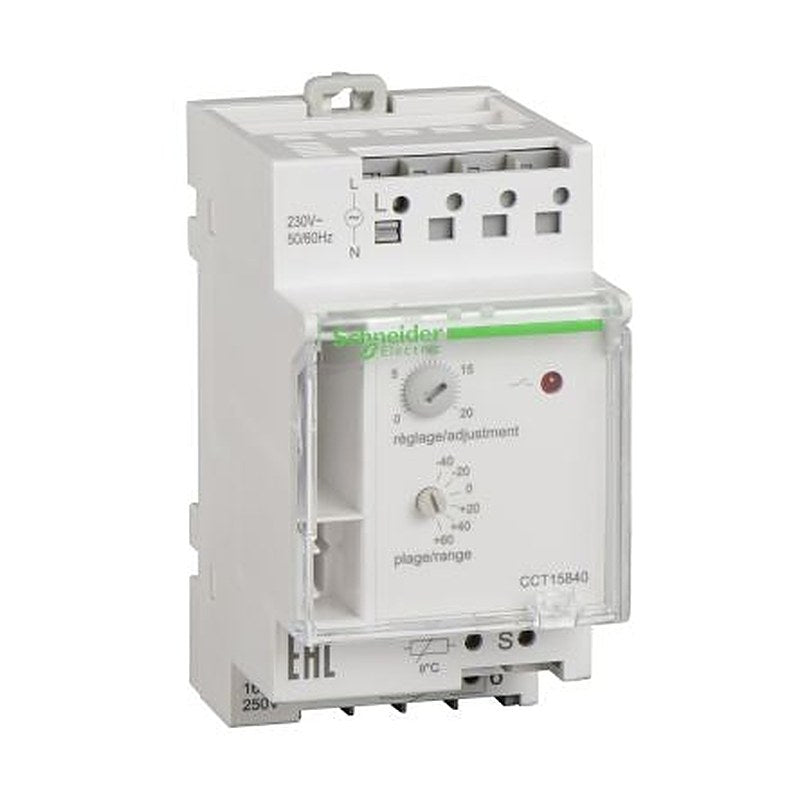 Schneider Electric Acti9 Enclosure Thermostat, 16 A, 230V ac, 80 °C, -40 °C