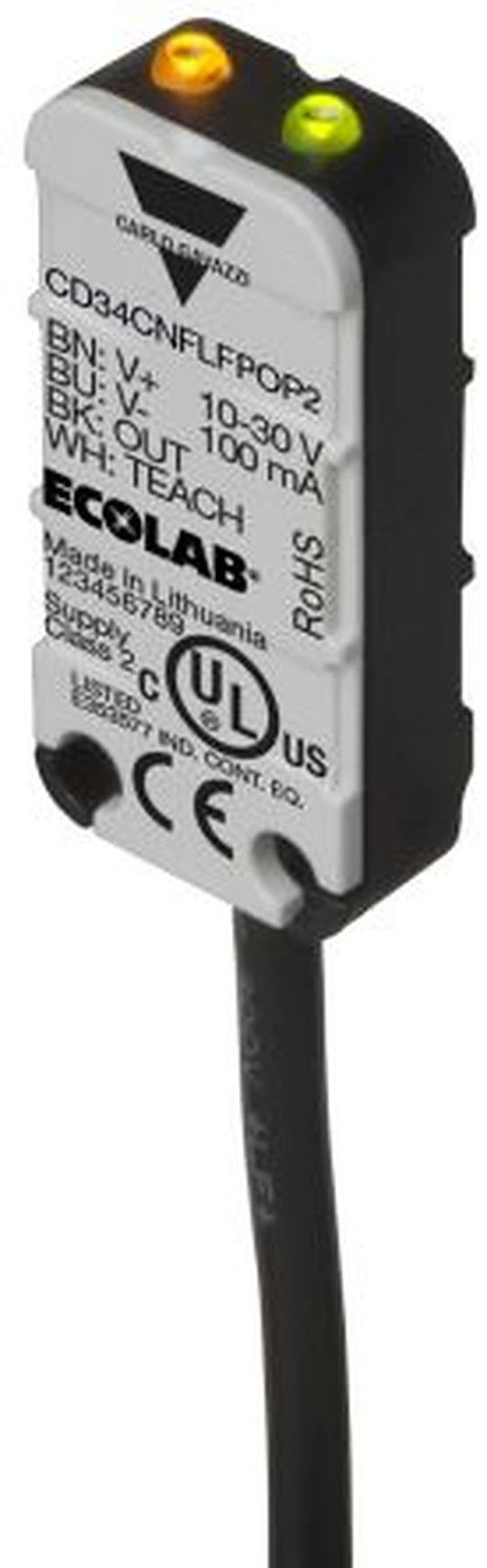 Carlo Gavazzi CD34CNFLFN Series Capacitive Sensor Level Sensor, Flush, Housing Plastic