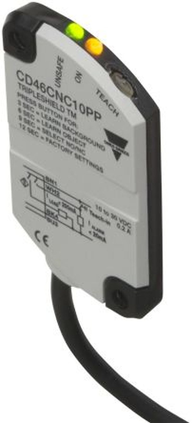 Carlo Gavazzi CD46CNC10NP Flat Capacitive Proximity Sensor CD46CNC 10 mm NPN 200mA 30V 30 V ac 30 V dc