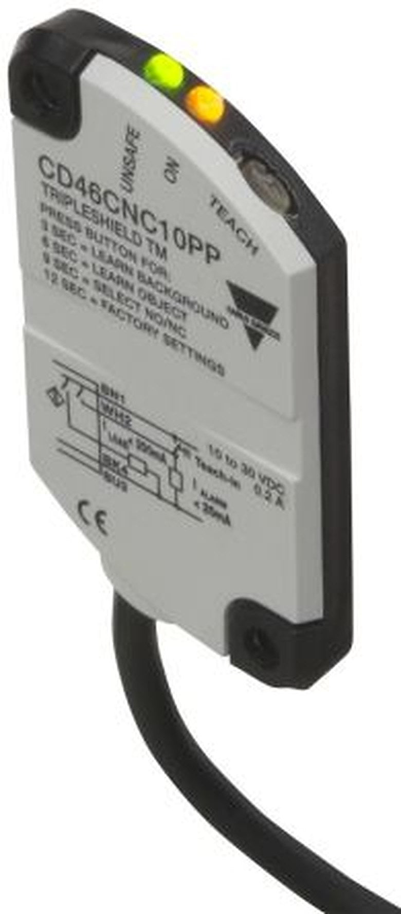 Carlo Gavazzi CD46CNC10PP Flat Capacitive Proximity Sensor CD46CNC 10 mm PNP 200mA 30V 30 V ac 30 V dc