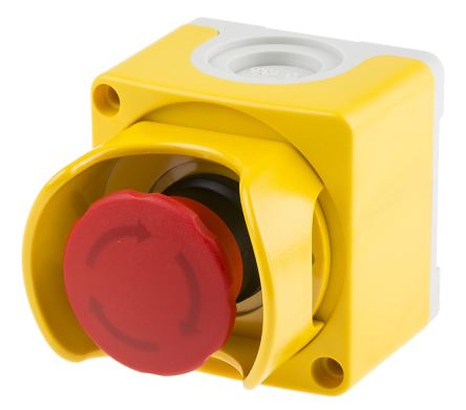 ABB 1SFA Series Twist Release Emergency Stop Push Button, Surface Mount, 2 NC, IP66, IP69K, IP67