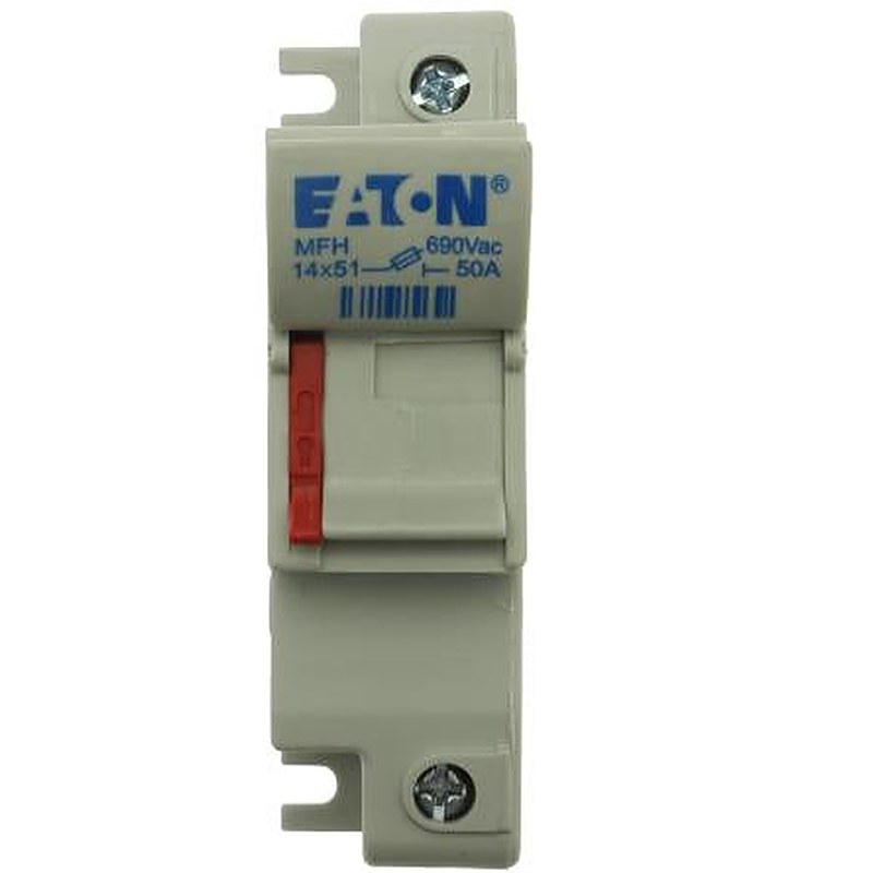 Eaton 50A Rail Mount Fuse Holder for A2 size, 1P-Pole, 690V ac