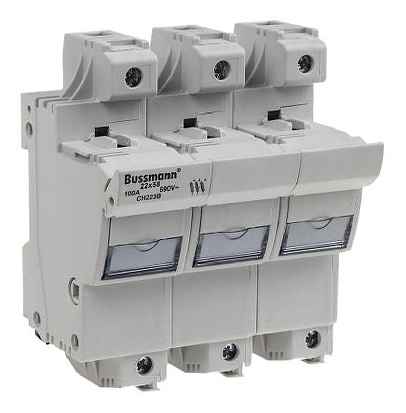 Eaton 100A Rail Mount Fuse Holder for A2, 3P-Pole, 690V ac