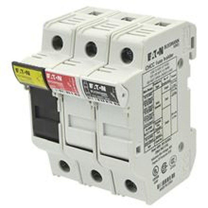 Eaton 30A Rail Mount Fuse Holder, 3P-Pole, 600V ac