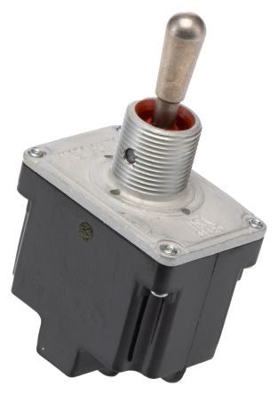 Honeywell Toggle Switch, Bushing Mount, On-Off-On, DPDT, Screw Terminal, 277 V ac