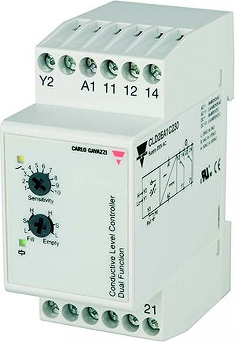 Carlo Gavazzi CLD Series Conductive Level Sensor, DIN Rail, Housing ABS
