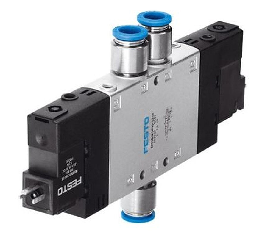 Festo Pneumatic Solenoid Valve - 5/2 Double Solenoid Electric G CPE18-M2H-5J-QS-10 Series 110V