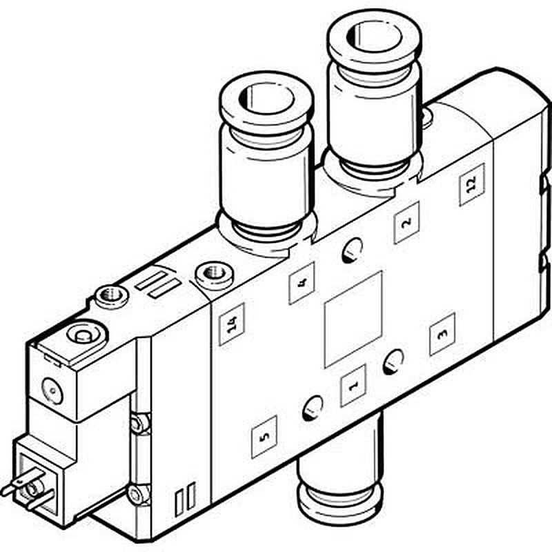 Festo Pneumatic Solenoid Valve - 5/2 Monostable Electric G CPE24-M2H-5L-QS-12 Series 110V