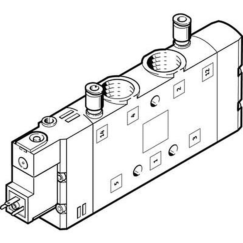 Festo Pneumatic Solenoid Valve - 5/2 Monostable Electric G CPE Series 110V