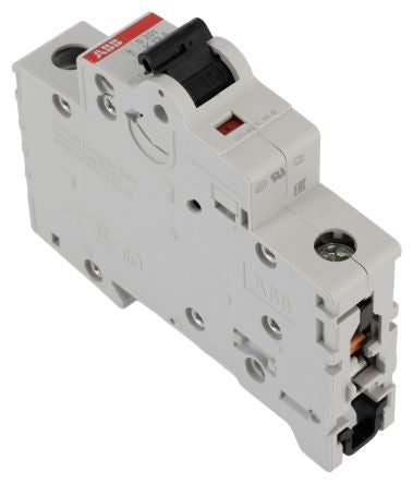ABB System Pro M Compact S200 Miniature Circuit Breaker, 1-Pole, 13A, Type K, 253V AC, 72 V DC, 6 kA Breaking Capacity