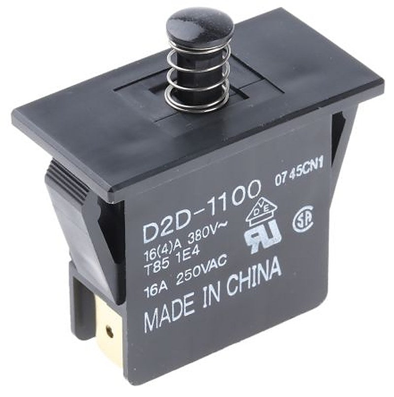 Omron Push Button Mounting Cheek Plunger, SPDT 16 A IP40, 85 °C, -25 °C