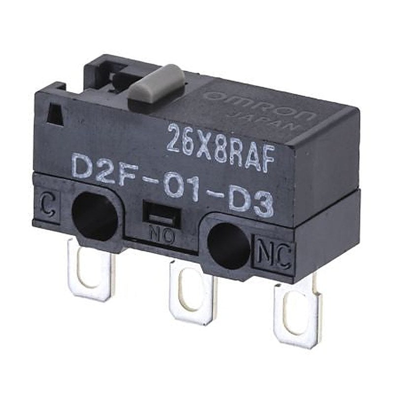 Omron Pin Plunger Micro Switch, Solder Terminal, 100mA, 30 V dc, SPDT, IP40