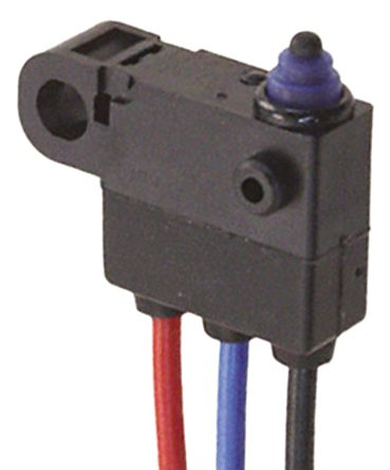 Omron Pin Plunger Micro Switch, Pre-Wired Terminal, 2A, SPDT, IP67