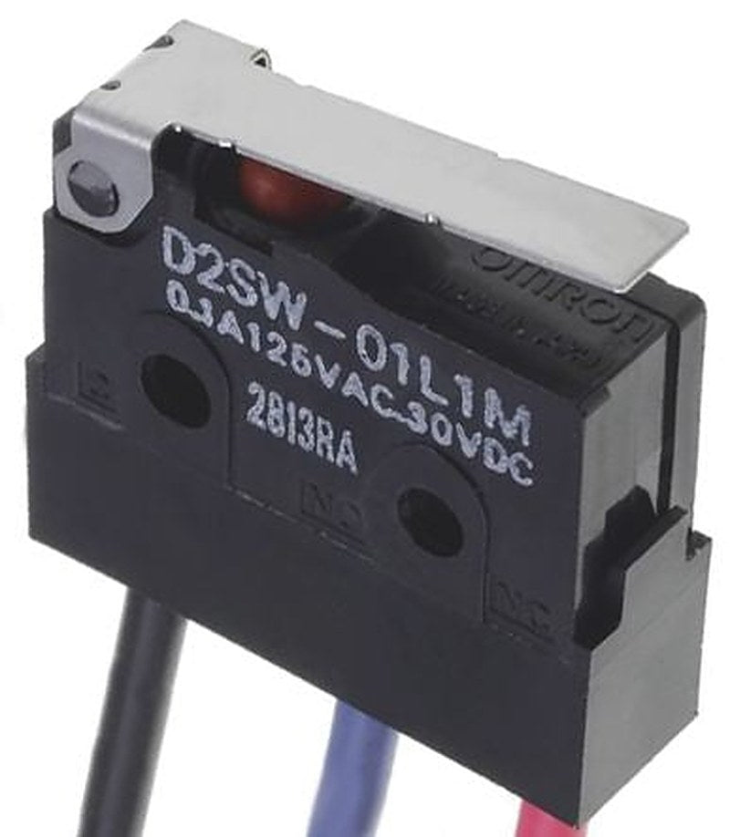 Omron Hinge Lever Micro Switch, Pre-Wired Terminal, 3A, 30 V dc, SPDT, IP67