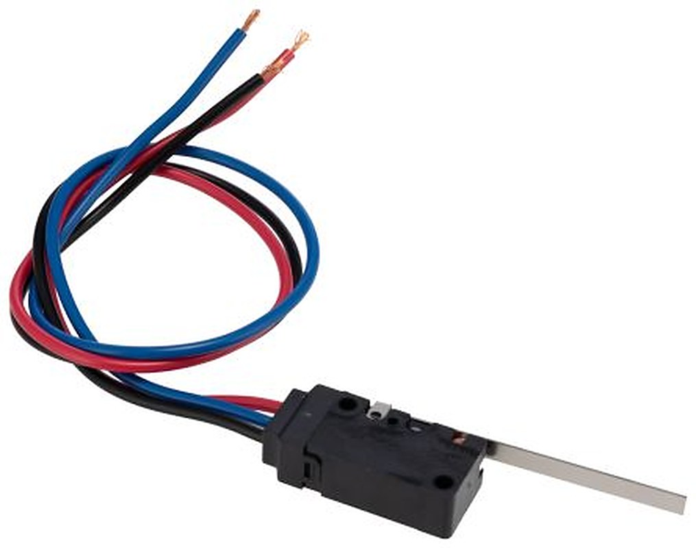 Omron Long Hinge Lever Switch, Pre-Wired Terminal, 100mA, 250 V ac, 30 V, SPDT, IP67