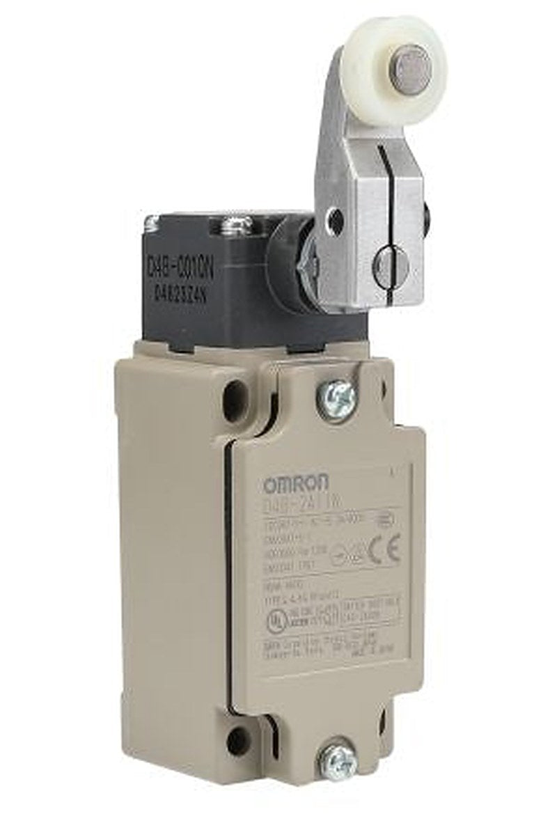 Omron D4B-@N Series Roller Lever Limit Switch, 2 NC, IP67, Metal Housing, 600V