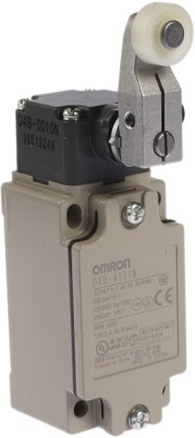 Omron D4B-@N Series Roller Lever Interlock Switch, 1 NO/1 NC, IP67, Metal Housing, 4A