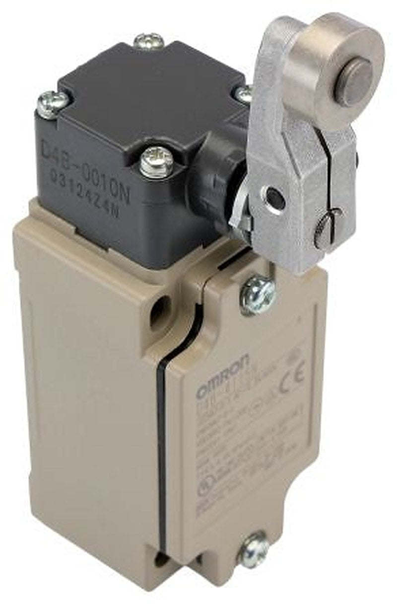 Omron D4B Series Roller Lever Limit Switch, 1 NO/1 NC, IP67, Aluminium Housing, 400V
