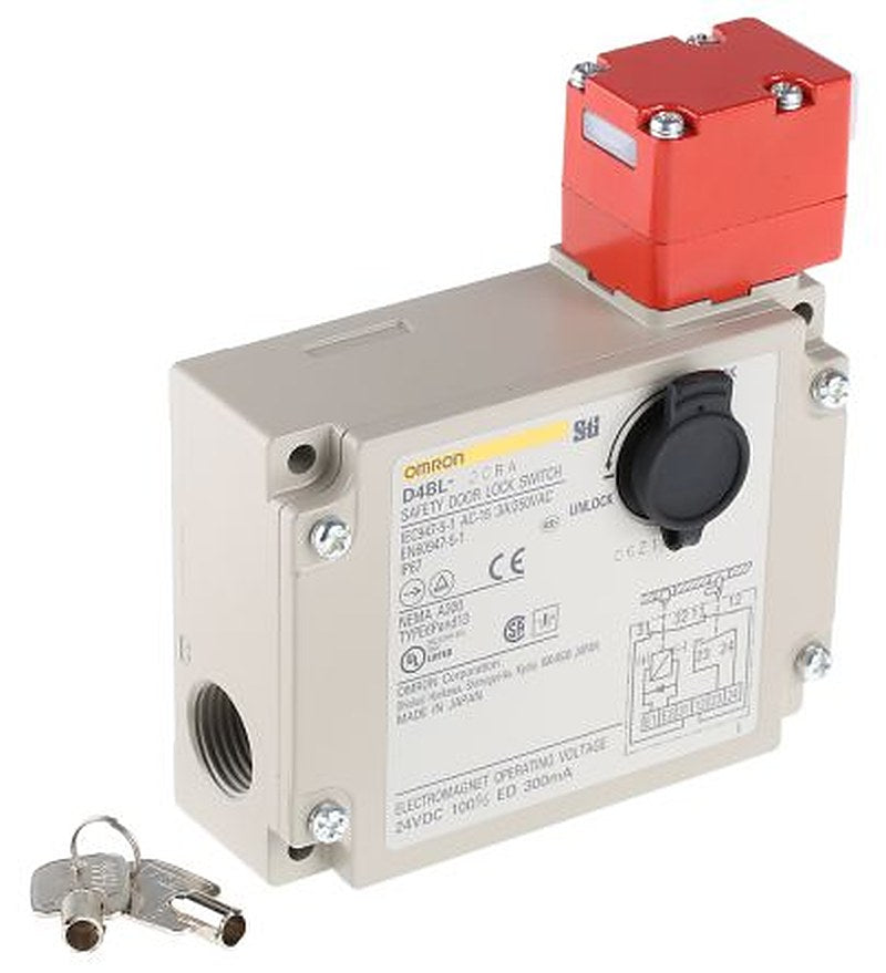 Omron D4BL Series Solenoid Interlock Switch, Power to Unlock