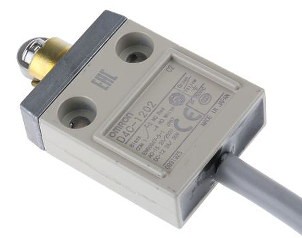 Omron D4C Series Roller Plunger Limit Switch, 1 NO/1 NC, IP67, Metal Housing, 250V ac
