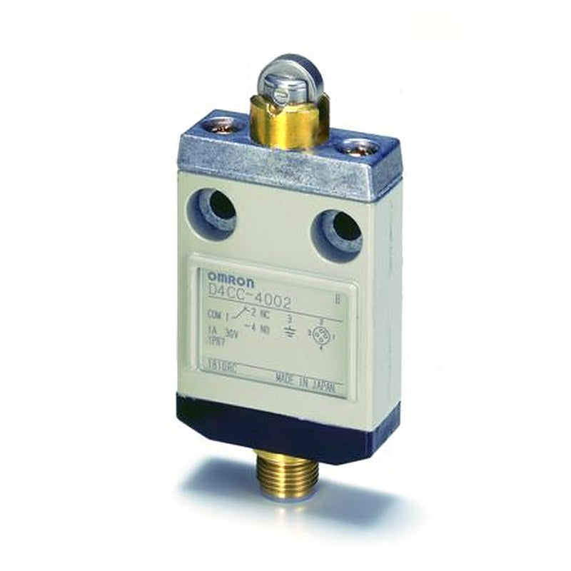 Omron D4C Series Roller Plunger Limit Switch, 1 NO/1 NC, IP67, Metal Housing, 125V ac