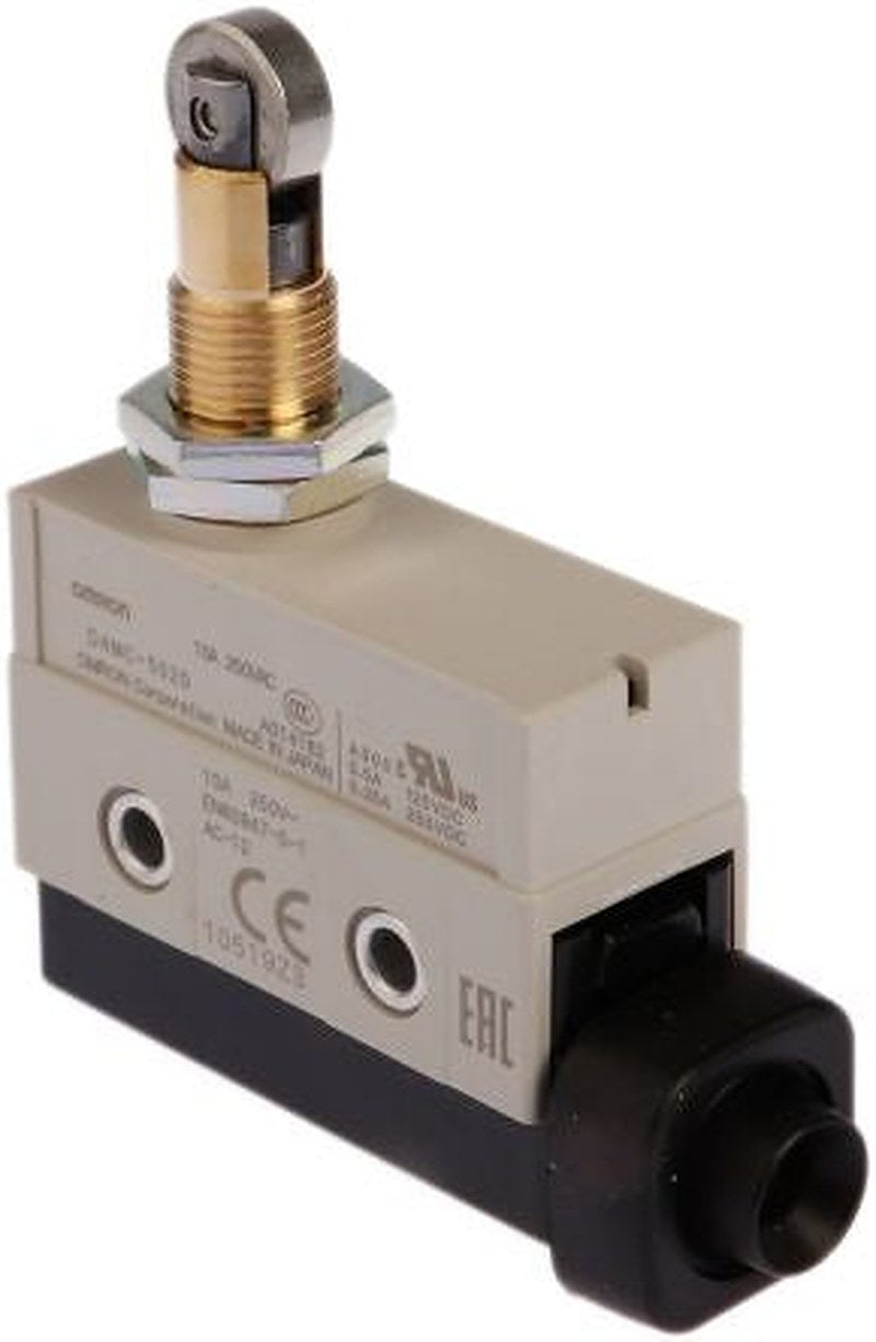Omron D4MC Series Roller Plunger Limit Switch, 1 NO/1 NC, IP67, Metal Housing, 480V